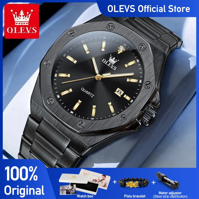 OLEVS 3613 Uhren Für Männer Multifunktionale Chronograph Armbanduhr Original Wasserdicht Leucht Quarz Automatische Uhr Reloj