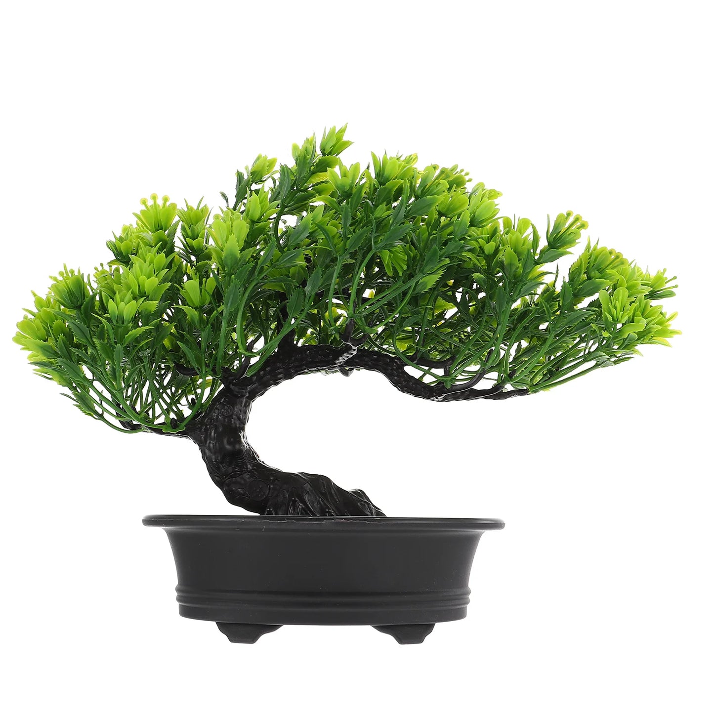 Künstliche Pflanze im Topf, Bonsai, grün, kleine Baumpflanzen, Ornamente, realistisch, ewiger Kunststoff, lebensechtes Topfblumendekor