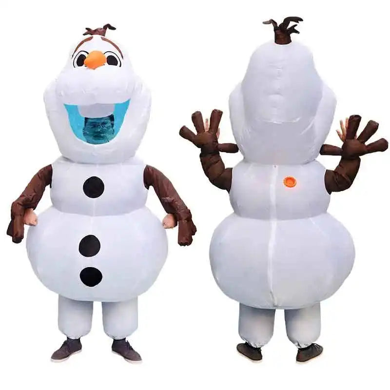 Frozen Snow Man Olaf Inflatable Costume Cartoon Character Props Halloween Adult Children Performance Fancy Dress Party Carnival