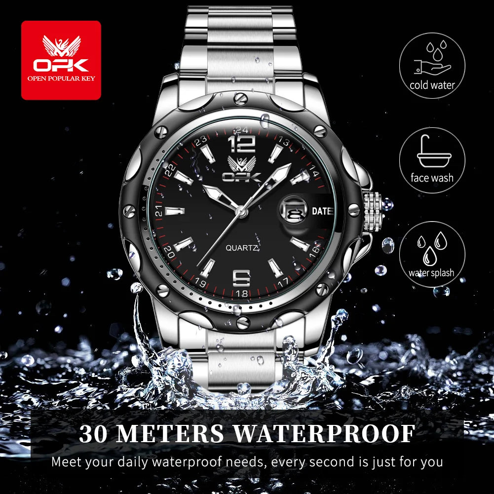 OPK 6026 Original Wasserdichte Uhren Für Männer Digitale Spiegel Luxus Quarzuhr Leuchtende Armbanduhr Männliche Datum Reloj Hombre