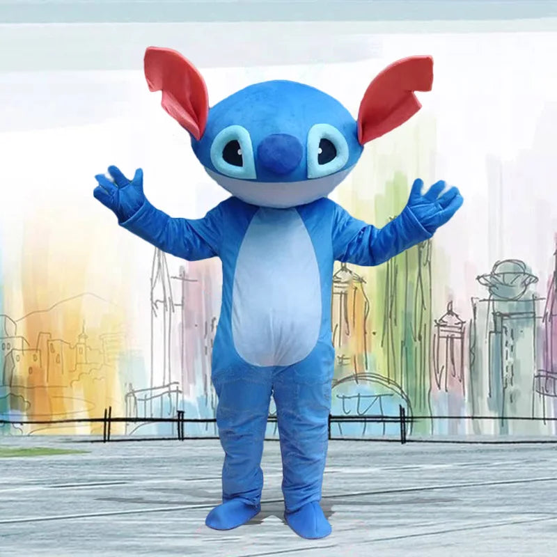 Neues blaues Lilo & Stitch-Maskottchen-Kostüm, Feiertagsfeier, Kostüm, Anime, Karneval, Party, Erwachsene, Disney-Cartoon, Cosplay-Anzüge