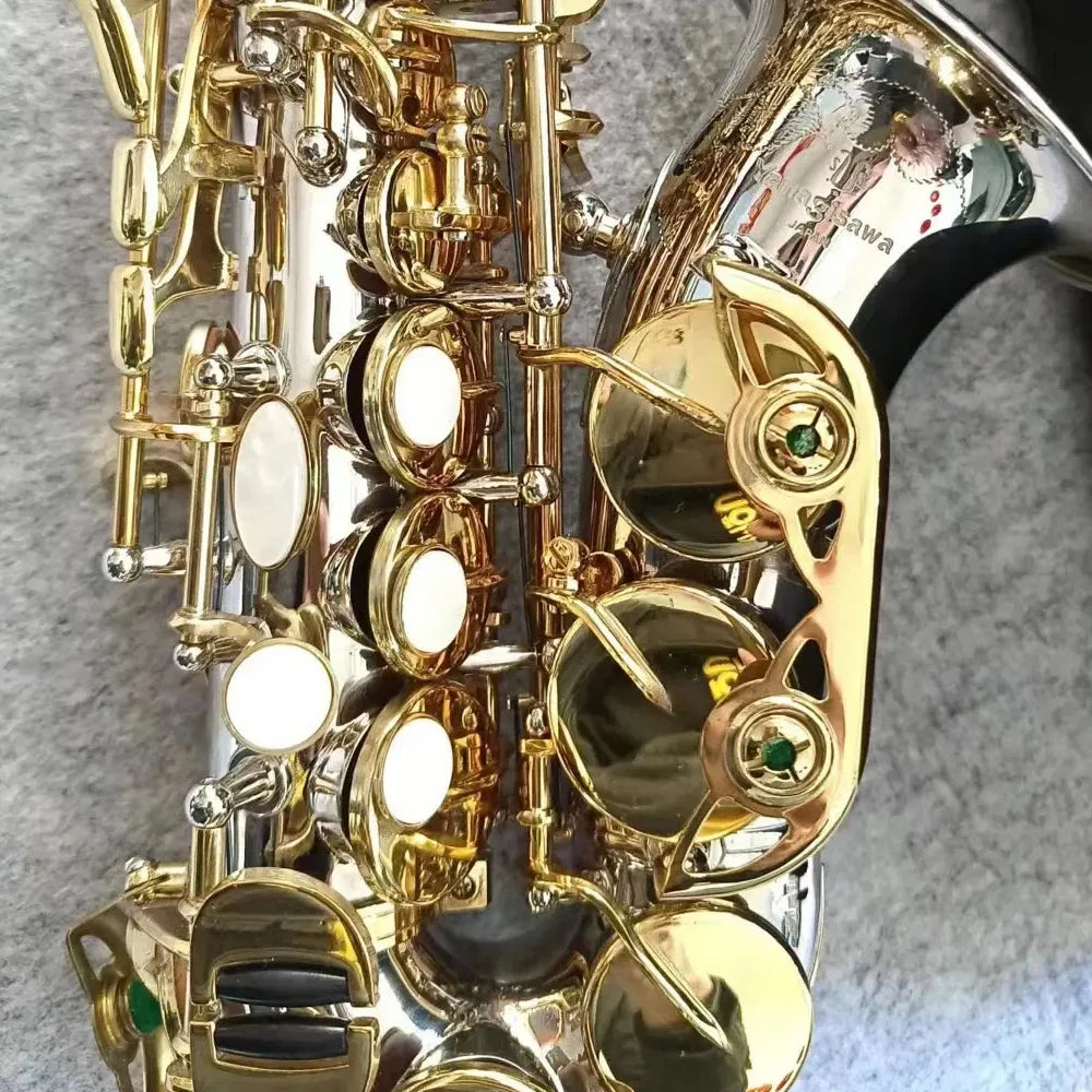 High-End sc9937 bb gebogenes Soprans axophon Weißgold Sax Musik instrument profession elle Leistung mit Koffer