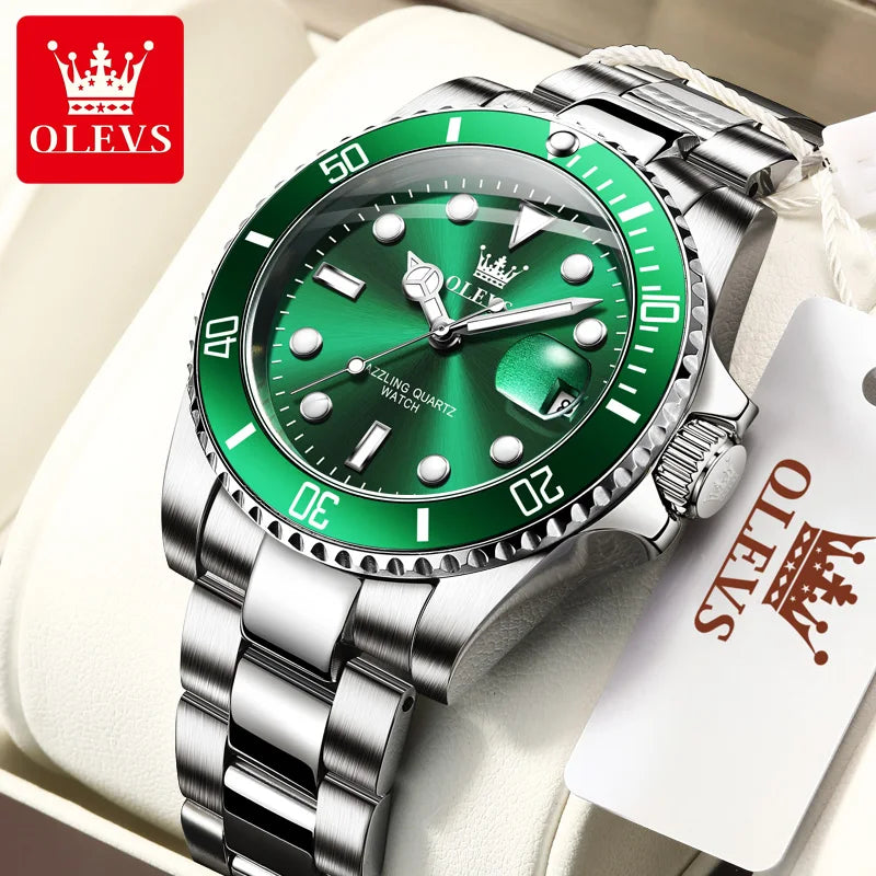 OLEVS herren Uhren Mode-Business Wasserdicht Quarz Armbanduhr Männer Top Marke Luxus Edelstahl Strap Sport Uhr Männlich