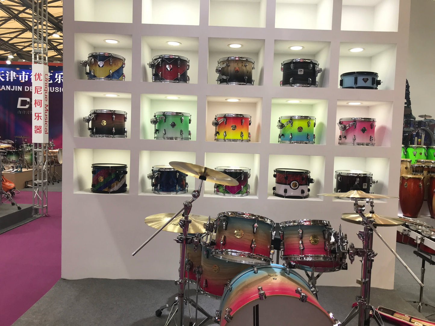 Qualität billig Großhandel Musik Junior Praxis tragbare 5-teilige Drum-Kits akustische profession elle Jazz-Drum-Set