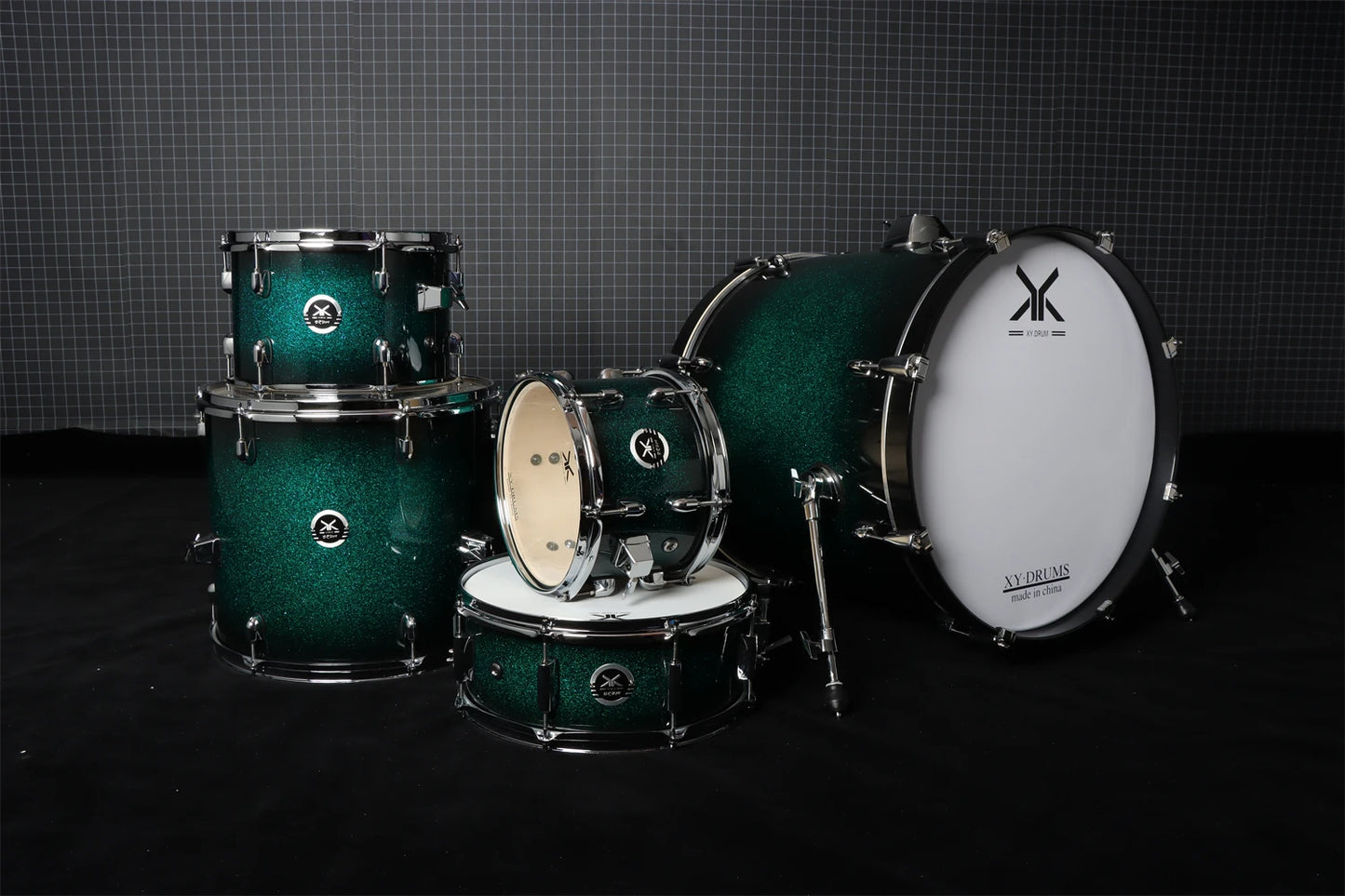 High quality Unisex Green gradient pro drum set cheap and good quality drum set