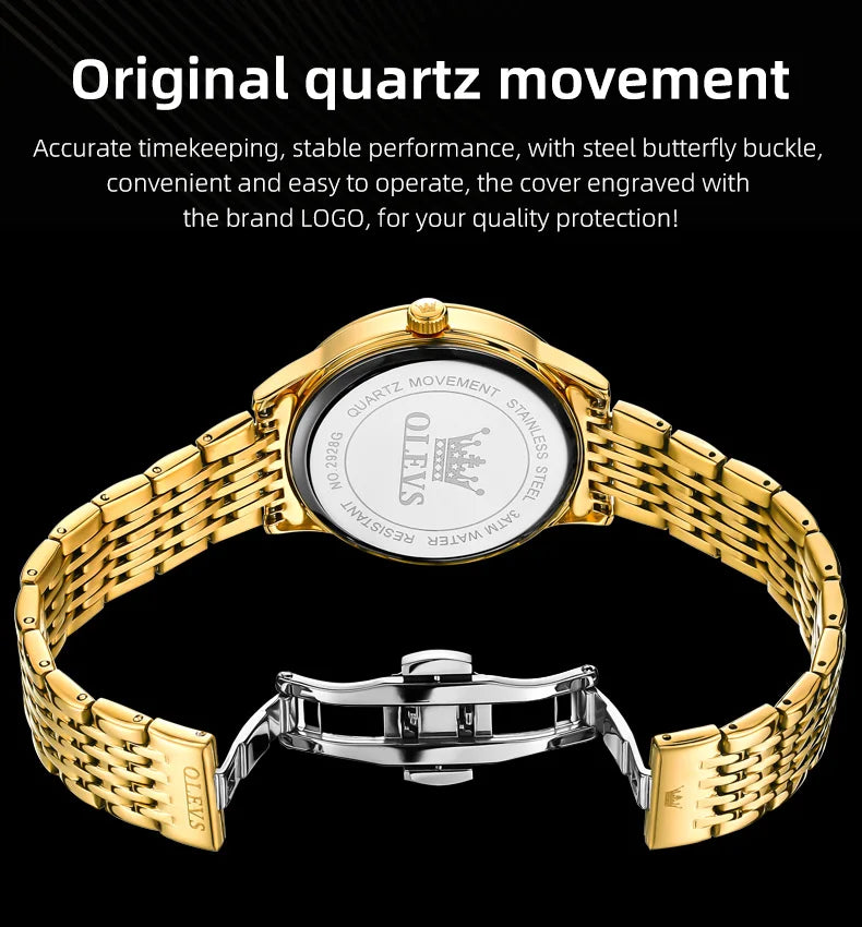 OLEVS 2928 Herrenuhr Original Marke Wasserdicht Leucht Quarz Armbanduhr Dual Kalender Display Uhr Für Männer Freebie Reloj