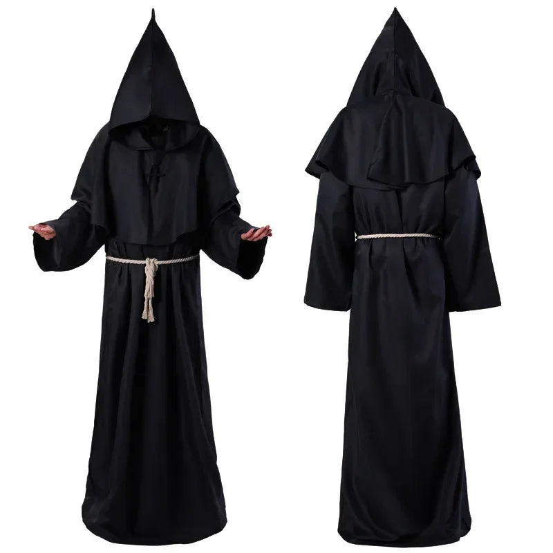 Neue Halloween Männer mittelalter liche Mönch Roben Mönch Kostüme Zauberer Kostüme Priester Kostüme Cosplay Kostüme