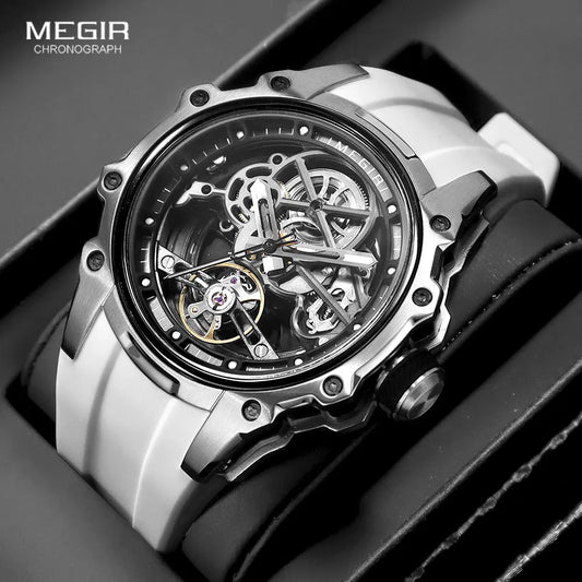 MEGIR Skeleton Dial Automatische Mechanische Uhr