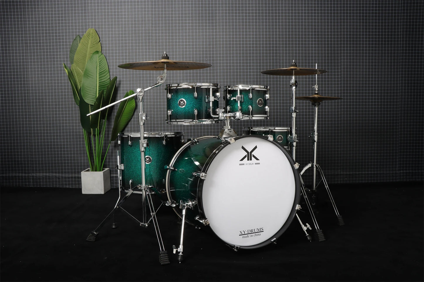 High quality Unisex Green gradient pro drum set cheap and good quality drum set