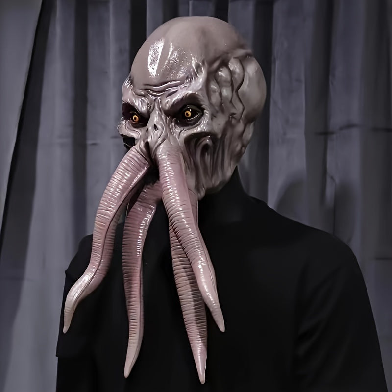 Baldur's Gate 3 Inspired Latex Demon Mask - Handwashable, Street Style Halloween Accessory