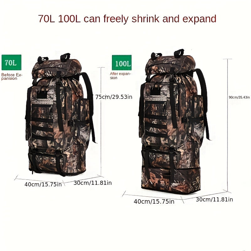 Expandable Large Capacity Mountaineering Bag, Outdoor Travel Large Travel Backpack Christmas, Halloween and Thanksgiving gifts