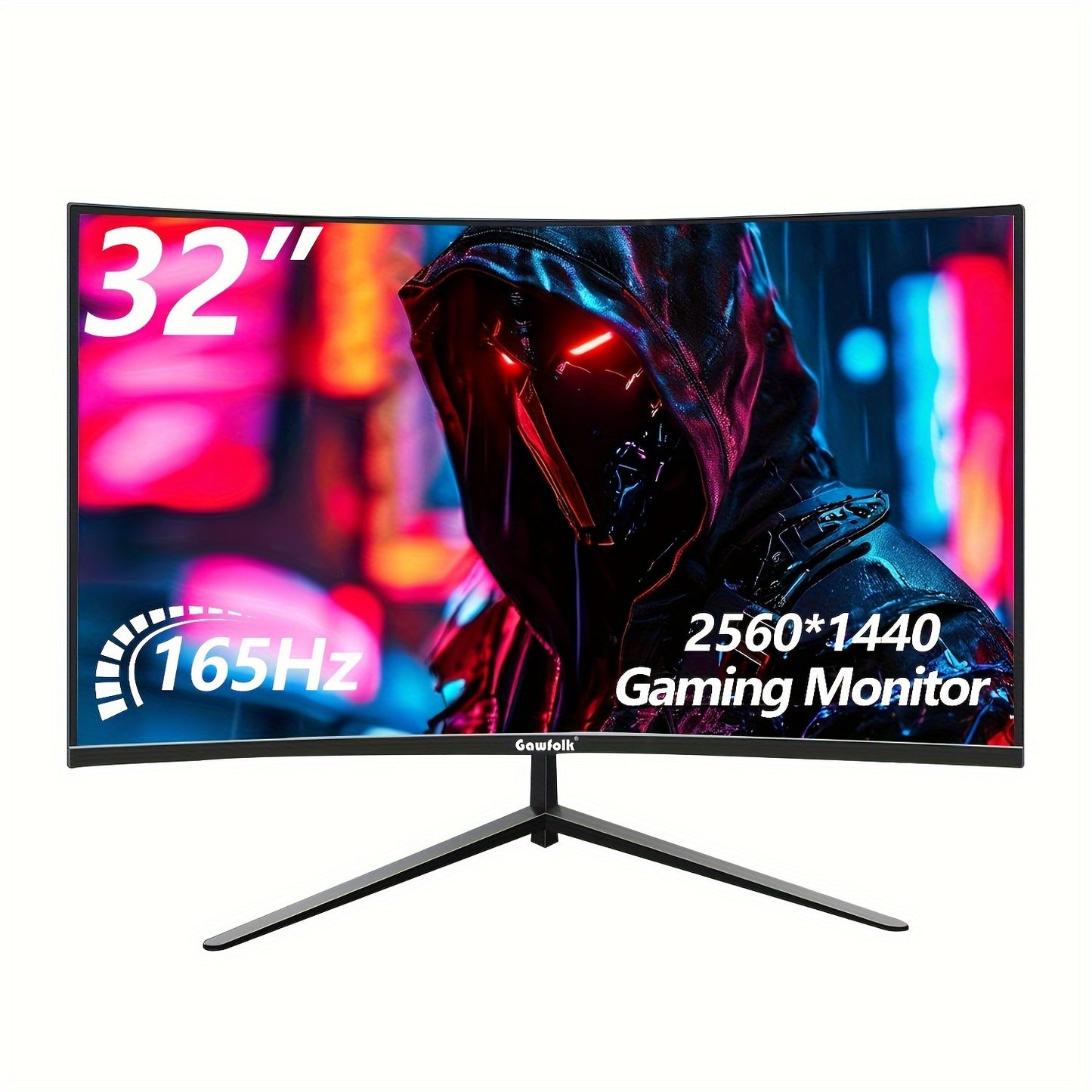 GAWFOLK 32 Zoll Curved Gaming Monitor - 165Hz und QHD