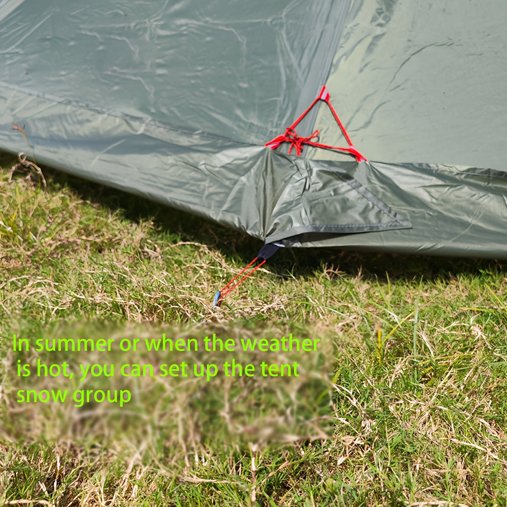 Octagonal Pyramid Tent, Four Season Camping Shelter with Chimney Hole, 160.02cm Tall, 3.2meter Diameter, Normal Waterproof Polyester, Zipper Closure, Alloy Brackets, Age 14+, Includes Chimney Safety Cloth.