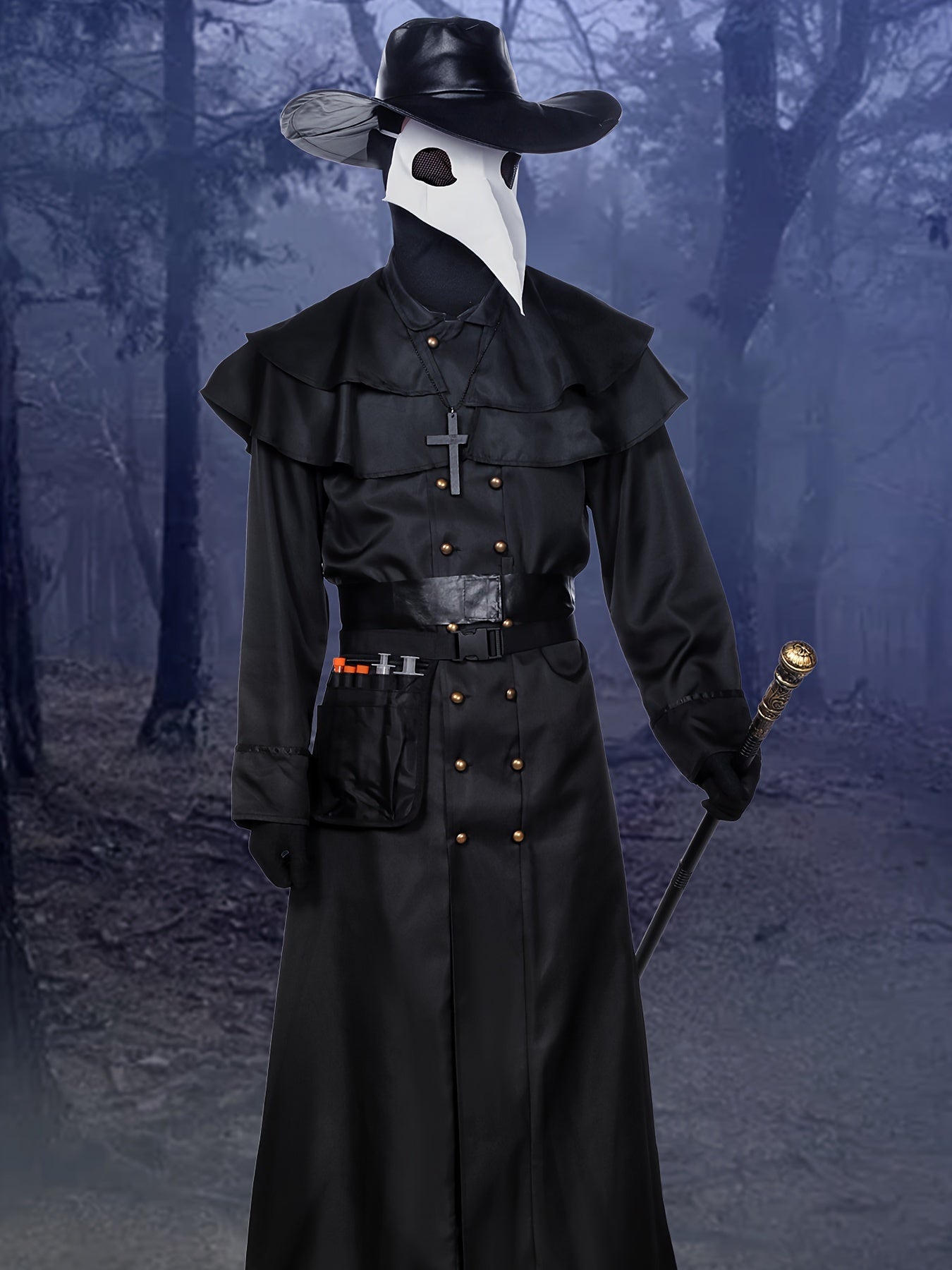 Steampunk Pestdoktor Kostüm für Herren - Mystisches Outfit für Halloween und Mottopartys