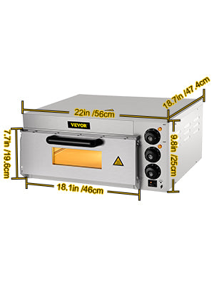 Vevor kommerziellen elektrischen Pizza ofen 14 "Single Deck Layer 110-1300w/220v-2000w und Regal Mehrzweck-Pizza bäcker