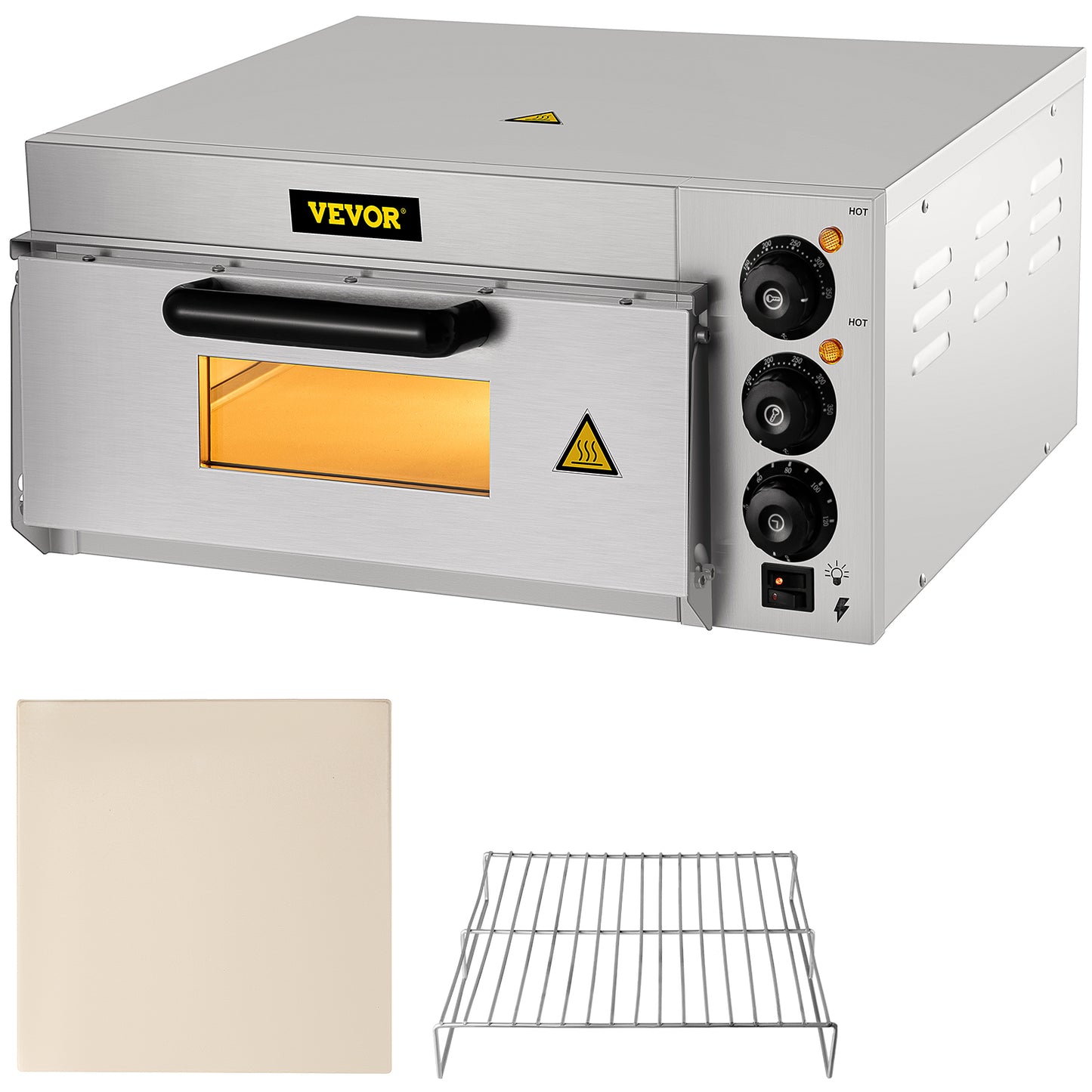 Vevor kommerziellen elektrischen Pizza ofen 14 "Single Deck Layer 110-1300w/220v-2000w und Regal Mehrzweck-Pizza bäcker