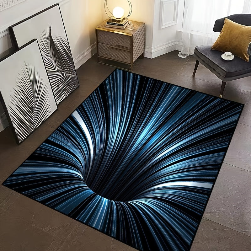 1pc 3D Vision Vortex Carpet Living Room Bedroom Floor Mat Doorway Decor Rugs Creative Three Dimensional Large Area Floor Mats Home Decoration