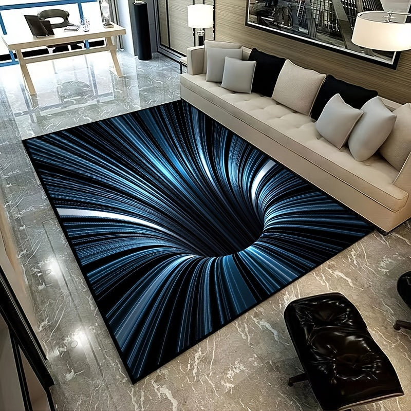 1pc 3D Vision Vortex Carpet Living Room Bedroom Floor Mat Doorway Decor Rugs Creative Three Dimensional Large Area Floor Mats Home Decoration