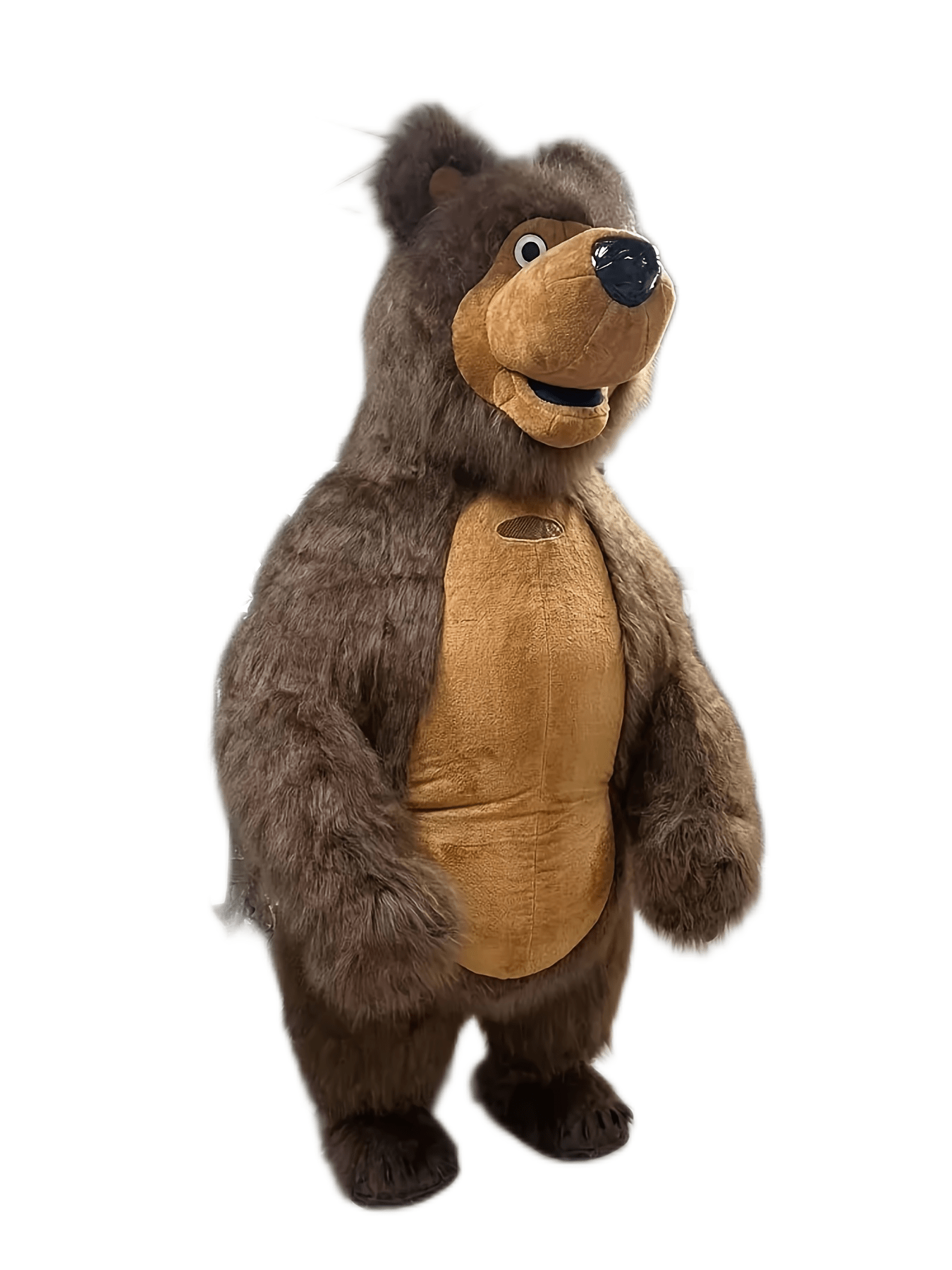 Giant 198.12cm Inflatable Brown Bear Mascot Costume for Adults - Realistic Walkable Blow-Up Suit, Perfect for Parties, Weddings & Halloween - Fits 4'27.94cm to 5'17.78cm Height, Polyester, Zip-Up, Non-Washable