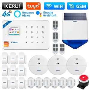 KERUI W184 4G Alarm System SET 3: Komfortabler Schutz mit Solarsirene und Rauchmeldern