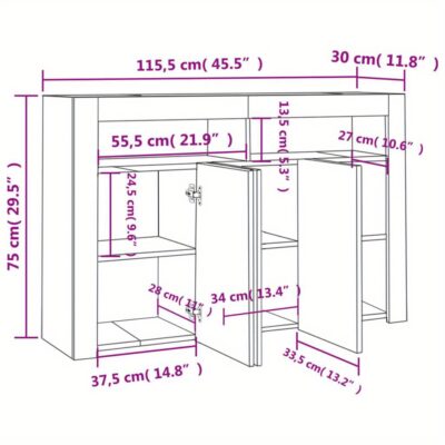 Sideboard mit LED-Beleuchtung... Artikel  direkt vom Hersteller Weltweit A1Markt.de