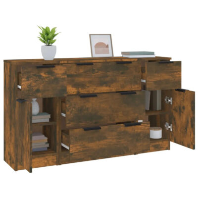 3-tlg. Sideboard-Set aus geräuchertem,... Artikel  direkt vom Hersteller Weltweit A1Markt.de