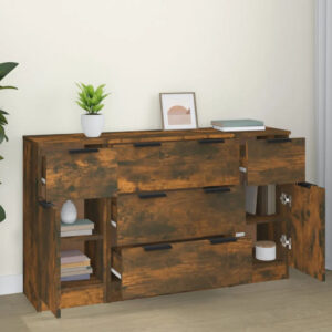 3-tlg. Sideboard-Set aus geräuchertem, Artikel  direkt vom Hersteller Weltweit A1Markt.de