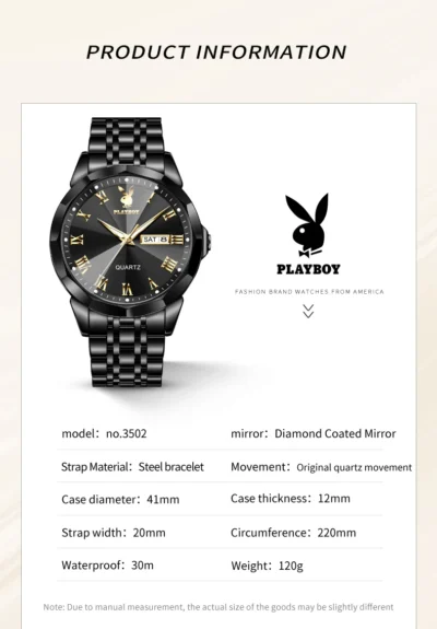 Playboy Luxus Mann Uhr hochwertige... Artikel  direkt vom Hersteller Weltweit A1Markt.de