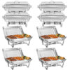 9L 2/4/6/8pcs Chafing Dish Edelstahl Buffet Set Speisenwärmer... Artikel  direkt vom Hersteller Weltweit A1Markt.de