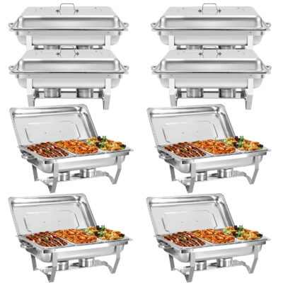 9L 2/4/6/8pcs Chafing Dish Edelstahl Buffet Set Speisenwärmer... Artikel  direkt vom Hersteller Weltweit A1Markt.de