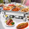 9L 2/4/6/8pcs Chafing Dish Edelstahl Buffet Set Speisenwärmer... Artikel  direkt vom Hersteller Weltweit A1Markt.de