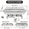 9L 2/4/6/8pcs Chafing Dish Edelstahl Buffet Set Speisenwärmer... Artikel  direkt vom Hersteller Weltweit A1Markt.de