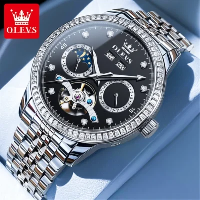 OLEVS Men’s Watches Hollow Flywheel Rhinestone... Artikel  direkt vom Hersteller Weltweit A1Markt.de