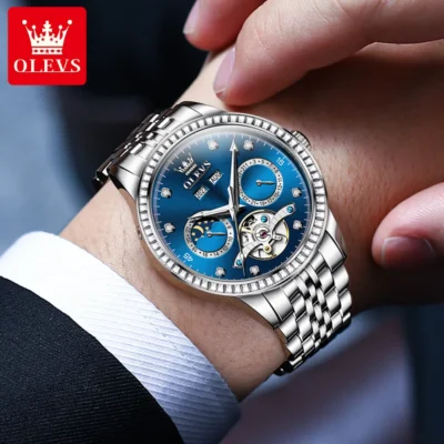 OLEVS Men’s Watches Hollow Flywheel Rhinestone... Artikel  direkt vom Hersteller Weltweit A1Markt.de