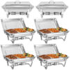 9L 2/4/6/8pcs Chafing Dish Edelstahl Buffet Set Speisenwärmer... Artikel  direkt vom Hersteller Weltweit A1Markt.de